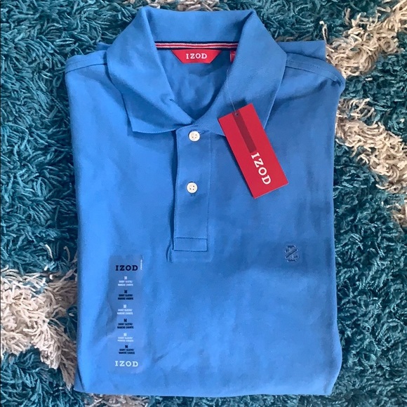Blue IZOD Short Sleeve Polo Size Medium NWT - Picture 2 of 2